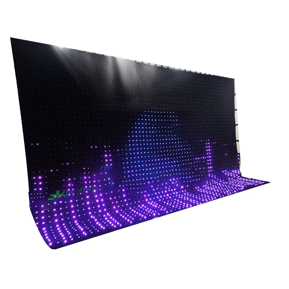 Программируемый внутренний p5 P9 p10 p20 светодиодный занавес дисплей pixelflex цена ткани Видимый