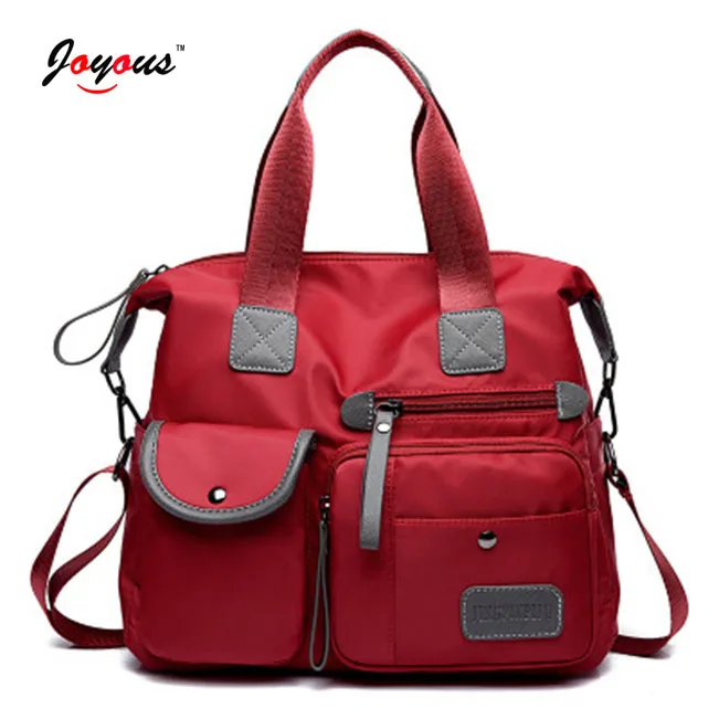Nylon Handbags Messenger Ladies Shoulder Leather Decorated Portable Travel Woman Bags Fashion Womens Bag