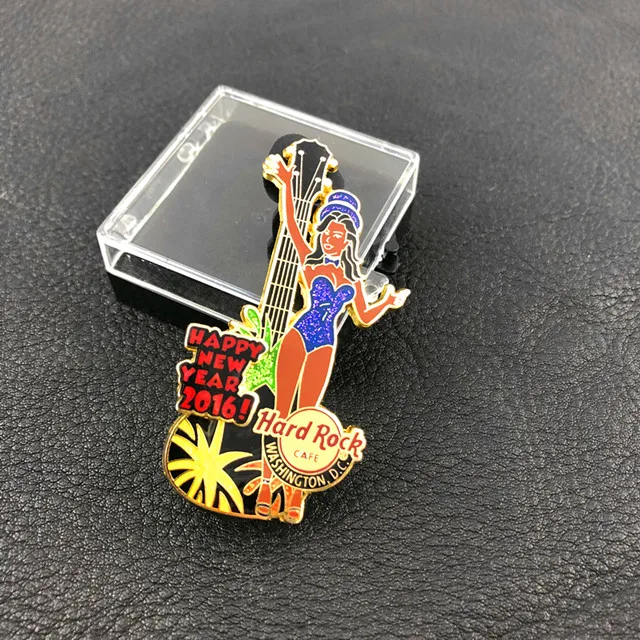 Custom High Quality USA Guitar Rock Metal Emblem Lapel Pins Badge