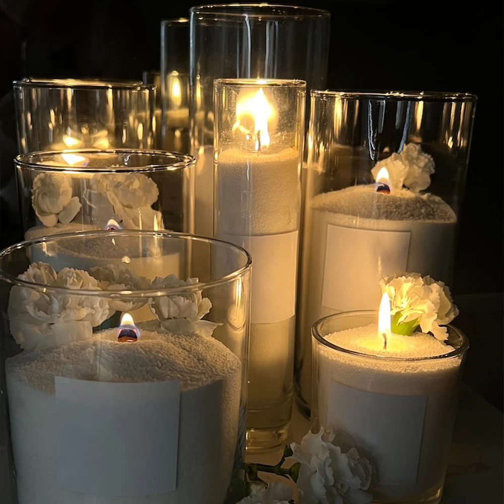 Newest Design Transparent Glass Jar Sand Wax Powder Bag Finished Wax Reusable Sand Wax