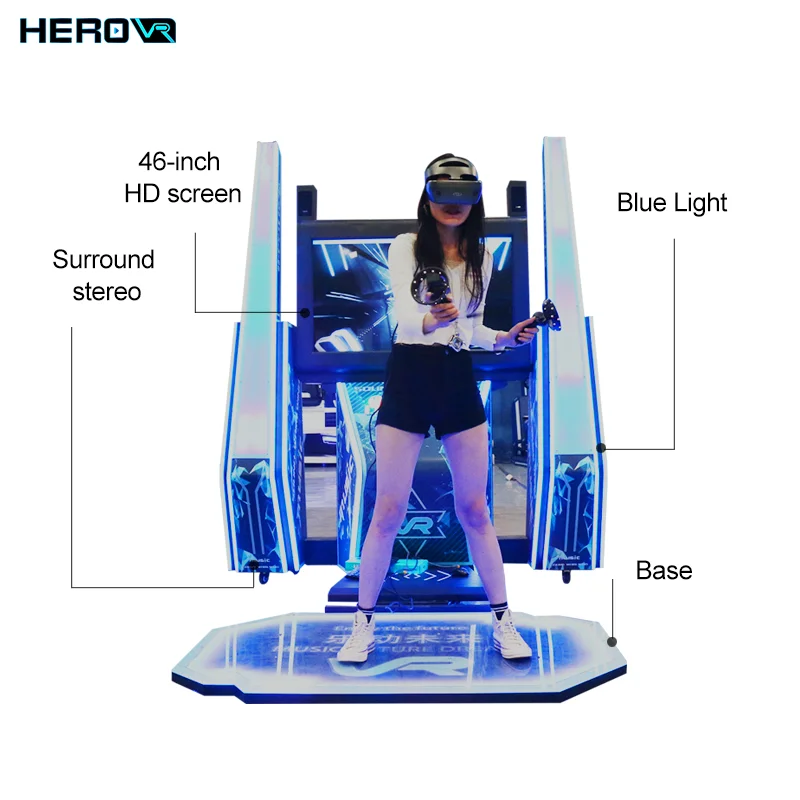 Commercial Low Invest Standing Platform Vr Simulator Dance Dance Revolution Arcade Machine