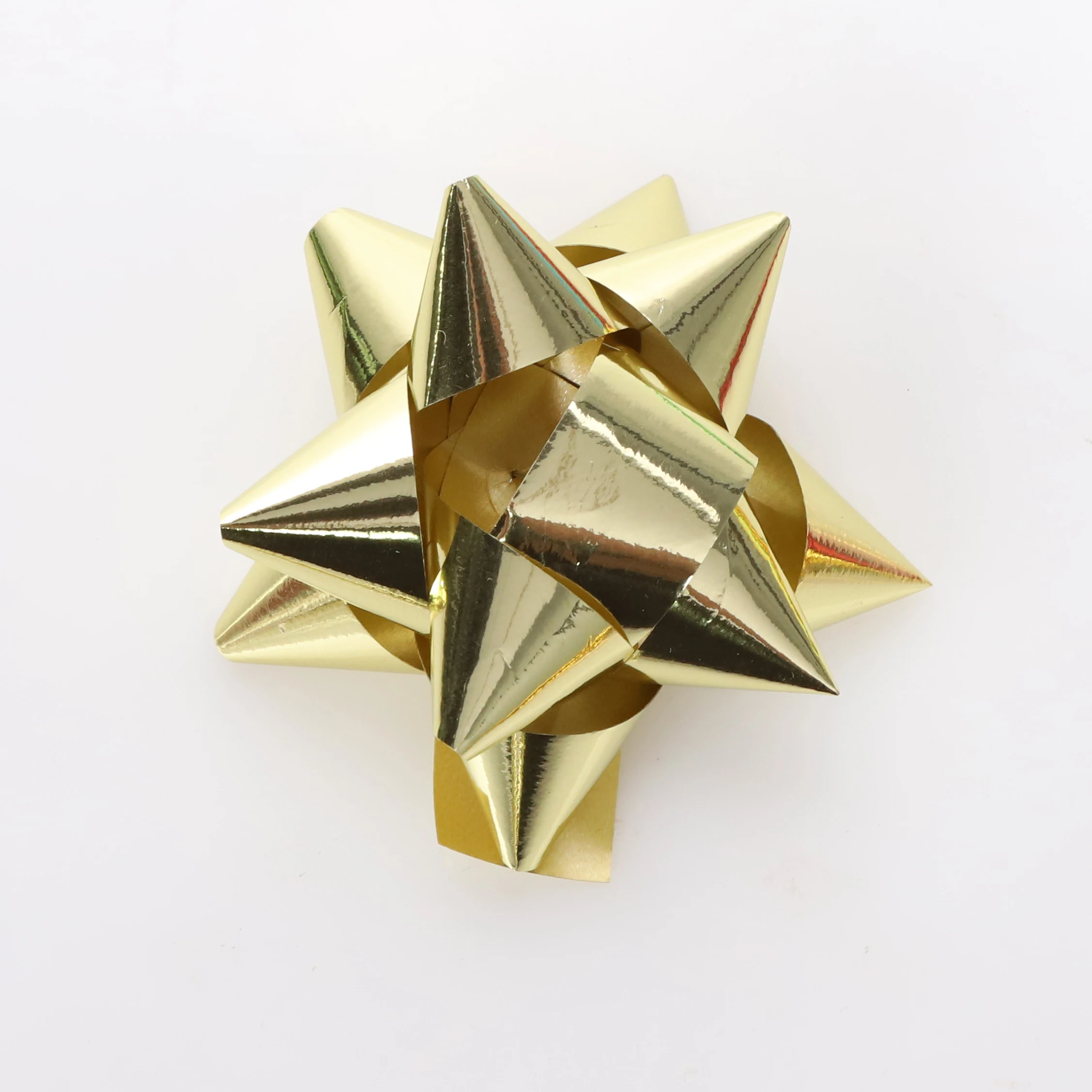F  metallic color plastic ribbon gift wrap star bow plastic ribbon star bow for gift decoration