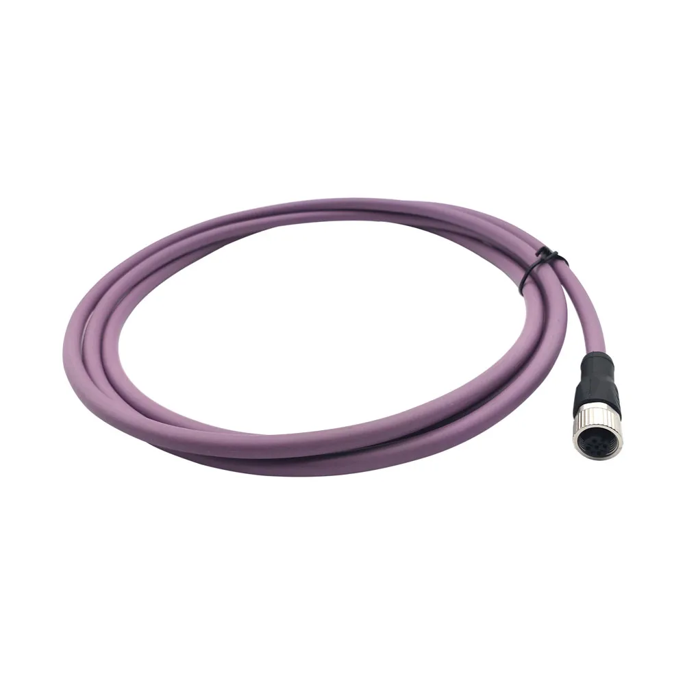 SVLEC IP67 Shielded Devicenet Canopen 5 Pole Coding A M12 Fieldbus Connector with Open Ended Wires