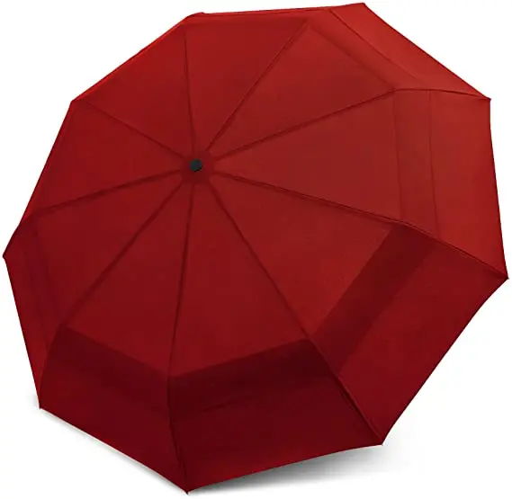 automatic strong windproof travel double canopy vented 9 ribs sombrilla uv paraguas ambrella  3 folding umbrella