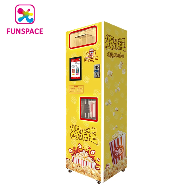 Funspace Electric Automatic Commercial Popcorn Machine Fully Automatic Indoor and Outdoor Popcorn