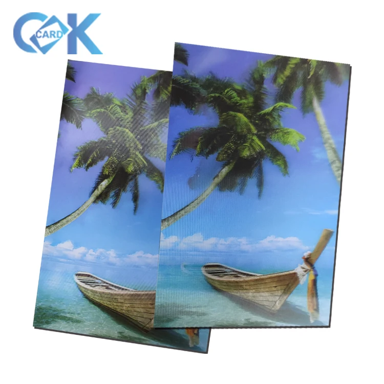 Custom Pet /Pvc material 3D Lenticular Printing Lenticular Card/ Lenticular sticker