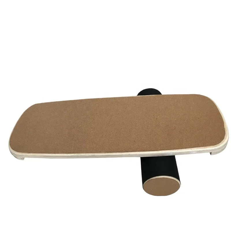 
FITUS Eco Friendly New Design Wooden Balance Board With Solid Cork Roller 