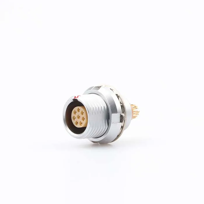 MOCO 1KZ3 Outdoor Waterproof EEG.1K.305 Female Fixed Socket 4 5 6 7 PIN Nut Fixed Outside The Chassis Connector For Video