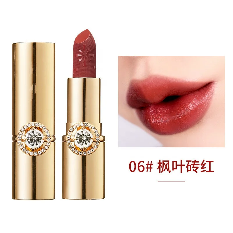 Melason Wholesale Waterproof Cruelty Free High Quality New Gold Velvet Matte Lipstick Tube Packaging Private Label