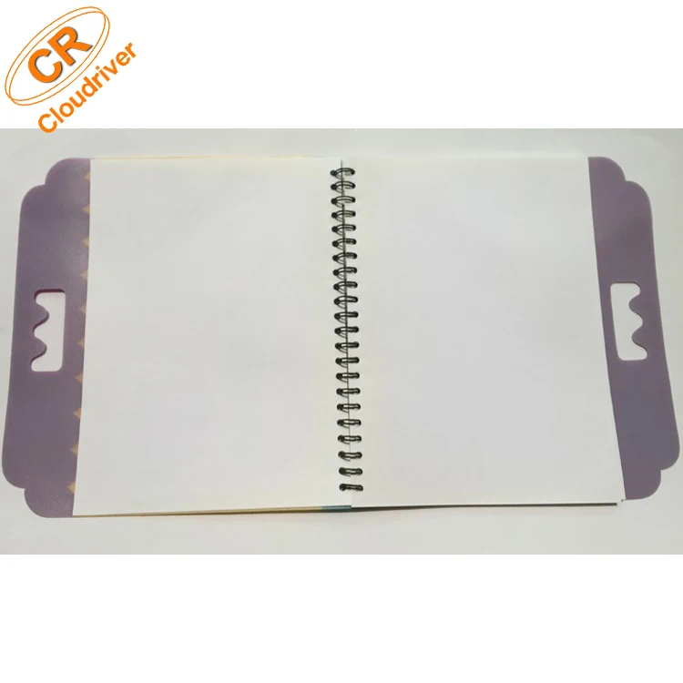 Personalized PP Cover Spiral Bound Children Painting Drawing Notebook Blank Inner Spiral Sketchbook With Handle For Kids