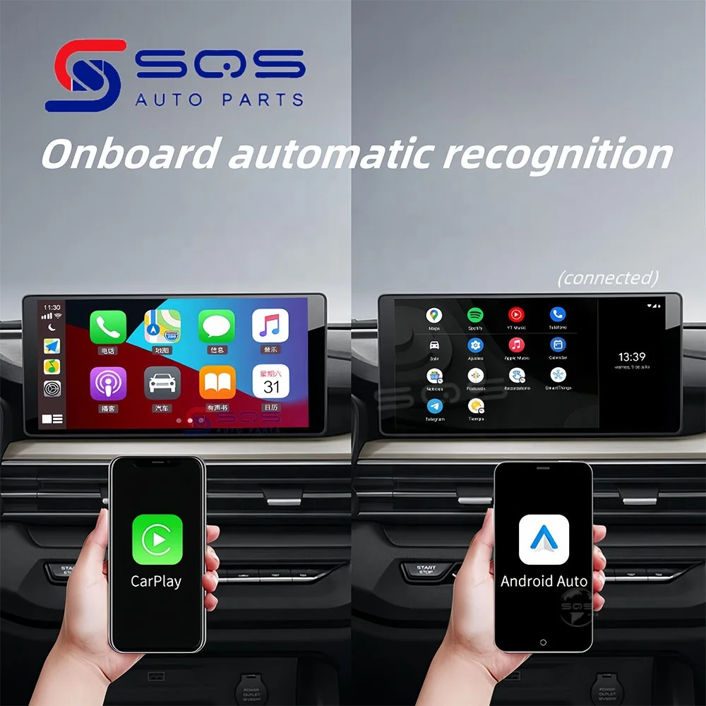 SQS High Quality New 2Air Wired To Wireless Carplay Ai More Android Auto Car Smart Box Navigation Google Play Wifi BT Dongle