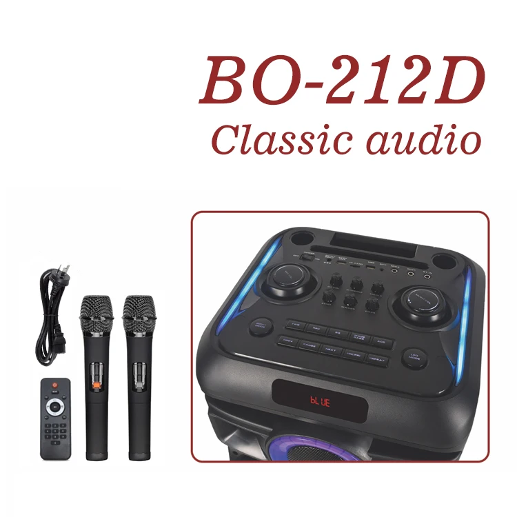 Speaker dual 12 inch professional caixa de som partybox woofer speaker home theater system wireless speaker