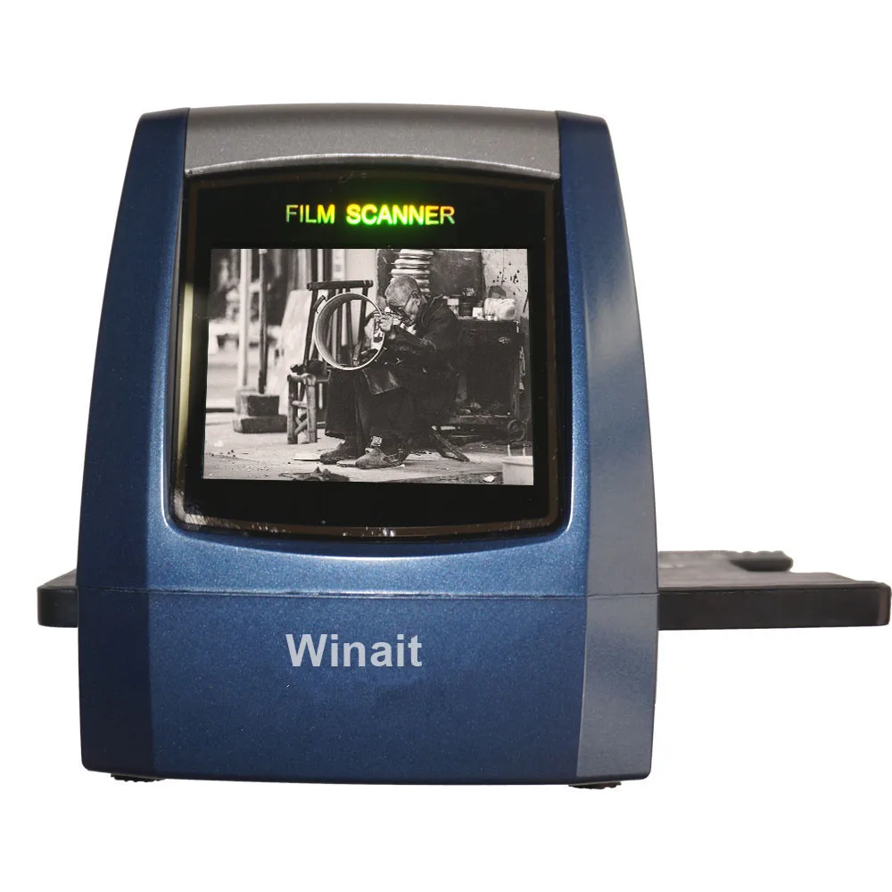 35mm slide film scanner with color display