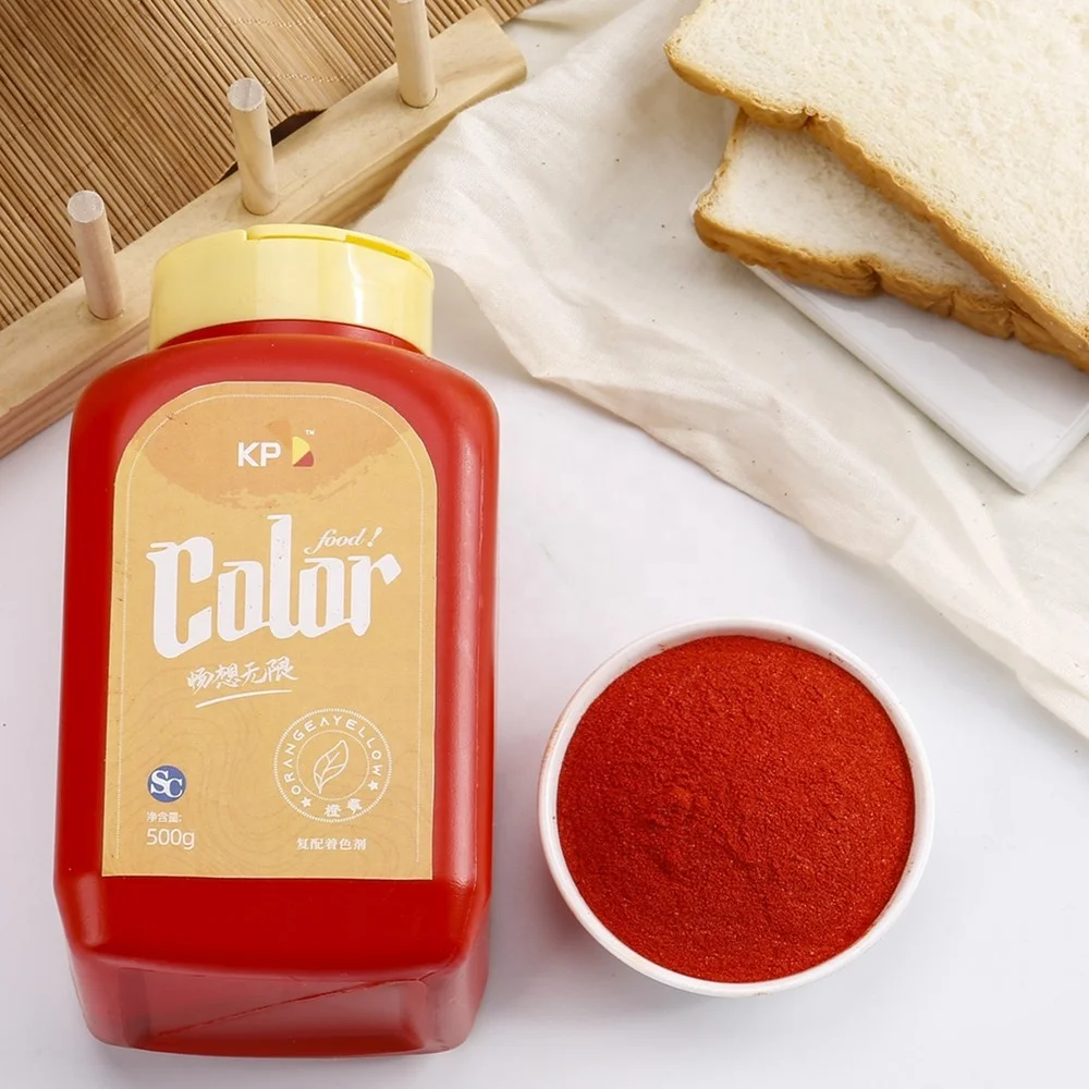 Orange yellow food colorant, fruit food colour for food and beverages