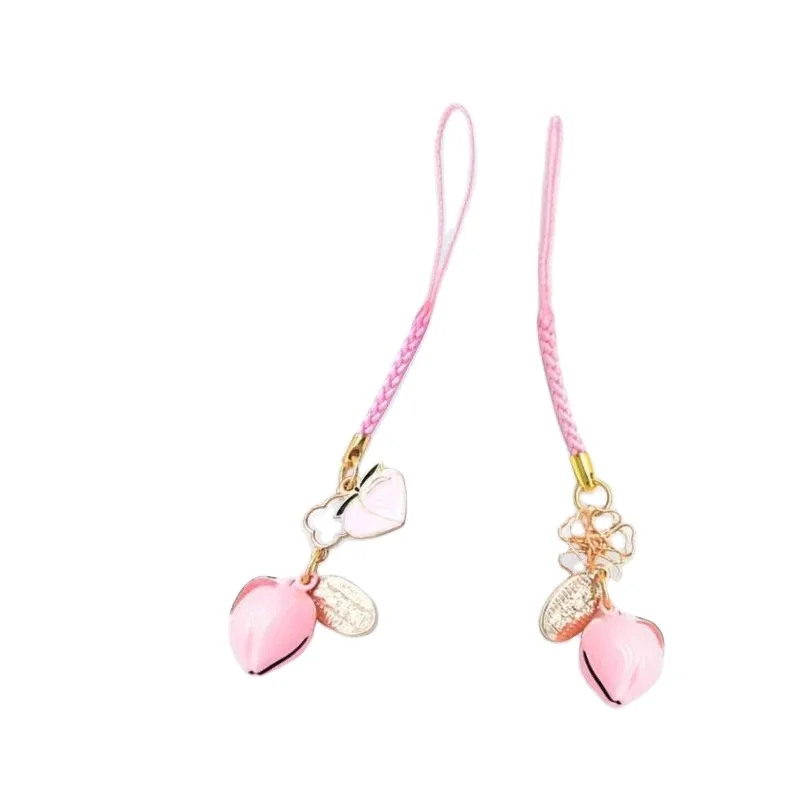
Wholesale mobile phone peach bell small brass decorative hanging bells 