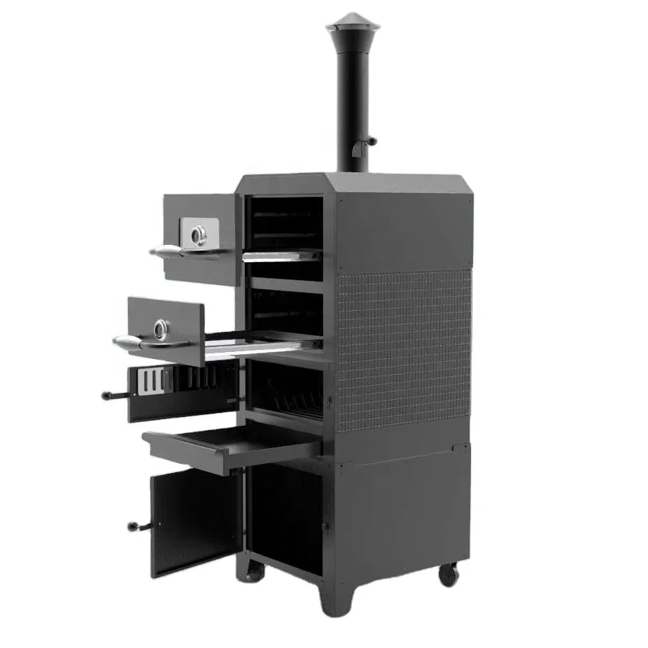 wooden fired pizza oven Multi-function pizza oven for US and EU customers with charcoal grill and oven