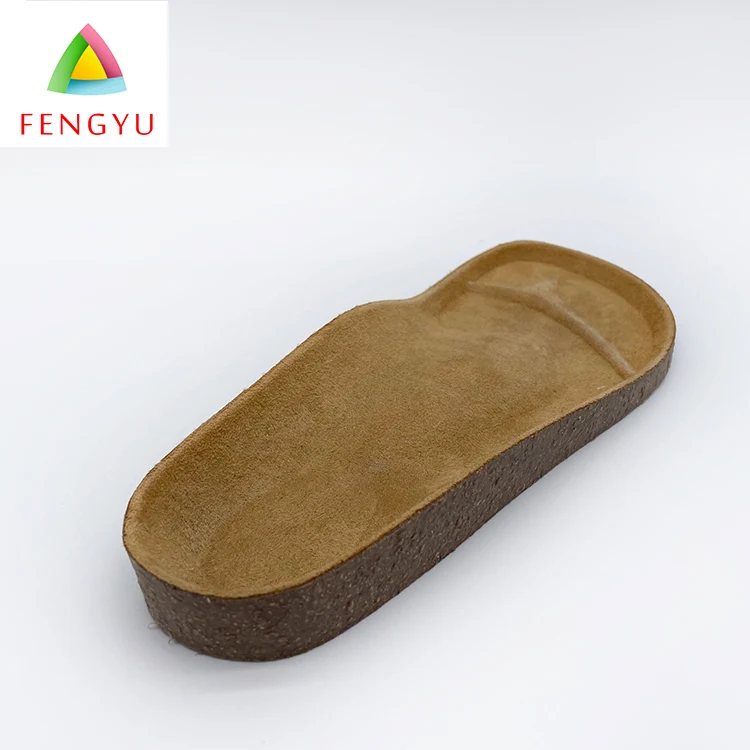 Unisex Wooden Arch Support Sweat Absorb Rubber Cork Material Outsole Leather Cork Sandal Mid Sole