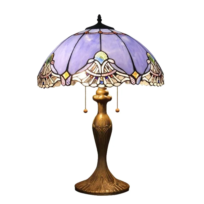 Living Room Bed Room Coffee House Hand-crafted Hot Bending Tiffany Antique  Stained Art Glass Table lamp 16'