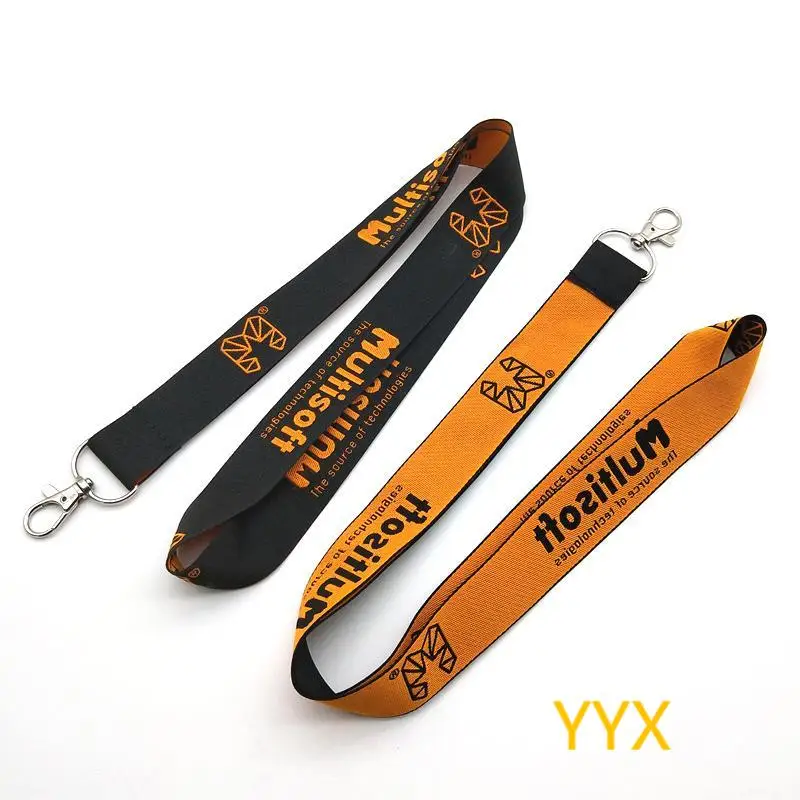 YYX Manufacturers Supply Jacquard Braided Mobile Phone Lanyard Dog Buckle Exhibition High-grade Certificate Lanyard