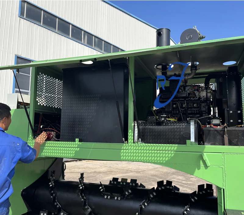 Automatic Worm Food Waste Composting Compost Making Machines Organic Fertilizer Maquina de hacer Farm Compost Turner