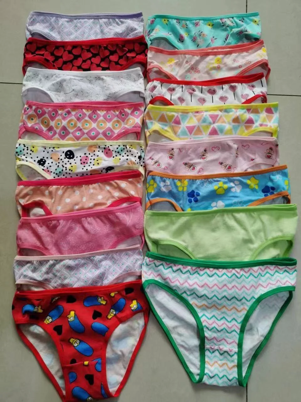 MOQ 600PCS SM004 wholesale High Quality Kids 100 % Cotton Child Underpants Boxer Panties teen school girl children underwear