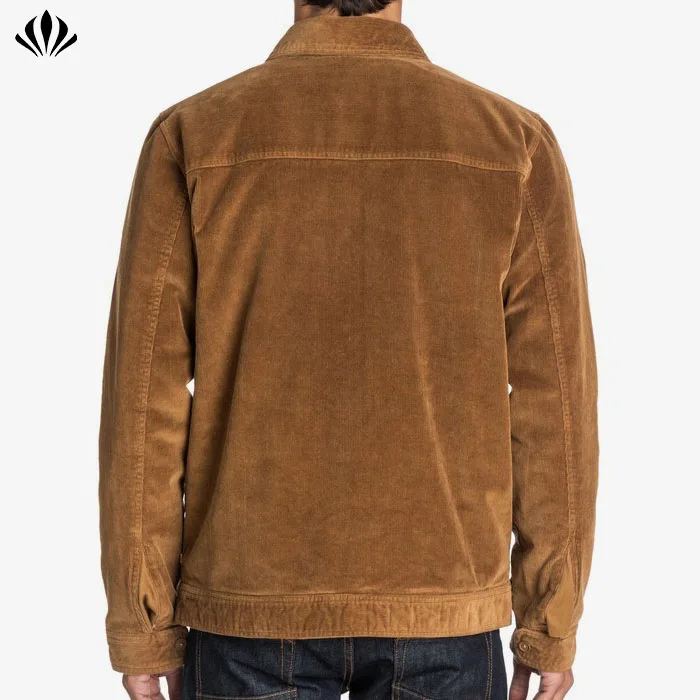 Mens Brown Color Stretch Corduroy Jacket Wholesale From China Supplier At Competitive Price