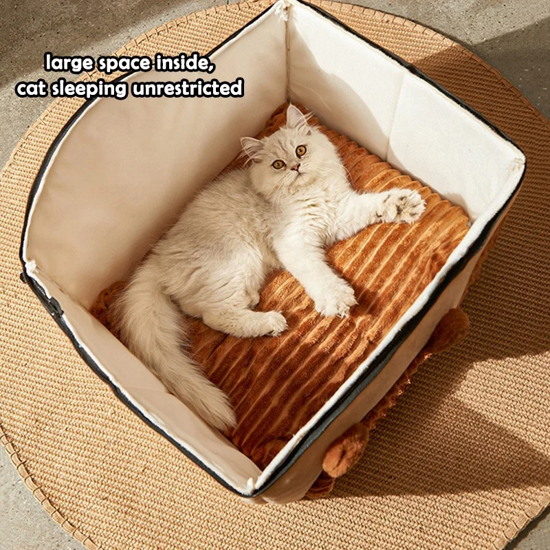 Hot Sale Cat Dog Bed Cave Cozy Removable Cover Winter Warm Indoor Foldable Cat House