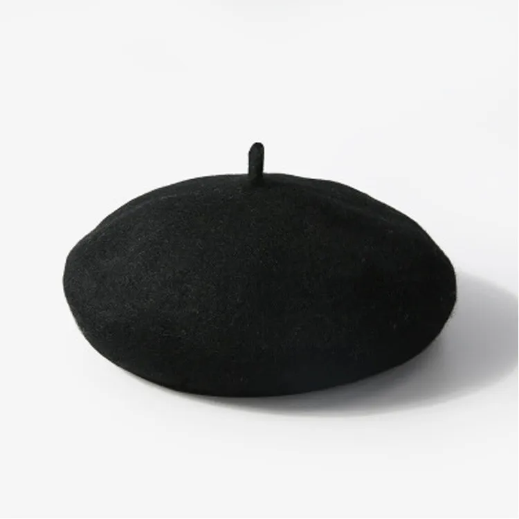 Berets High Quality Custom Logo Children Multi Color Wool Beret Hat For Kids