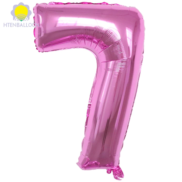 
32inch Pink Number Foil Balloons Party Birthday Party Decoration Supplies Large Globe Figure Air Balloons 