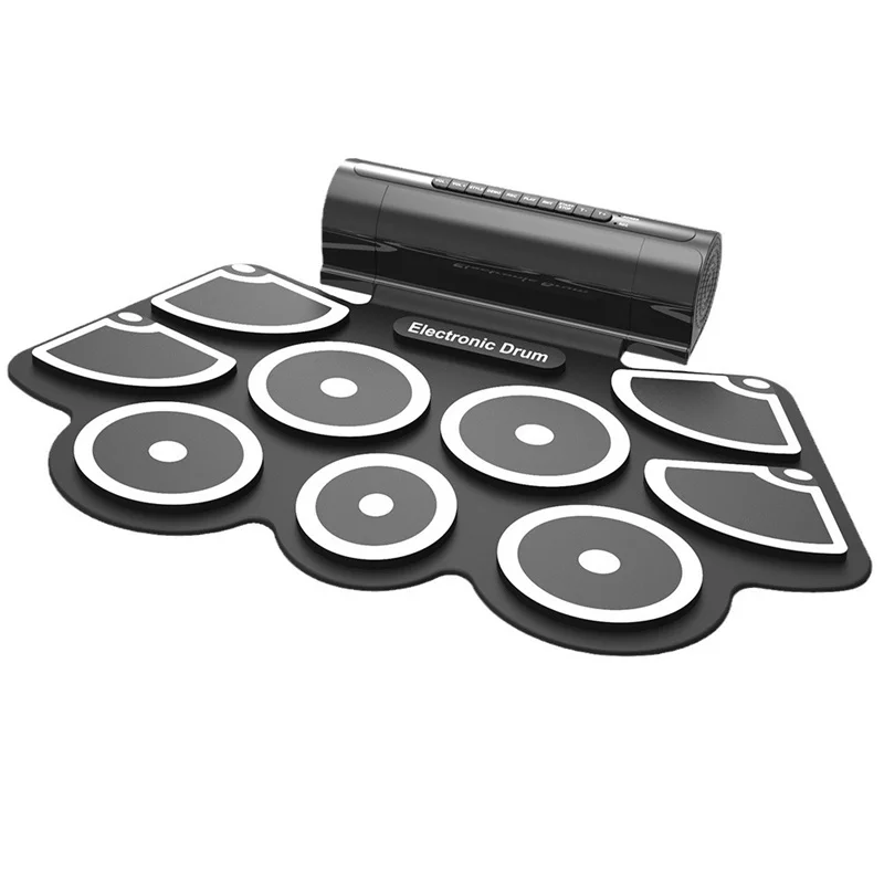 New Thickened Silicone Electronic drum 9-Sided Midi Drum Portable Hand Roll Drum Kit