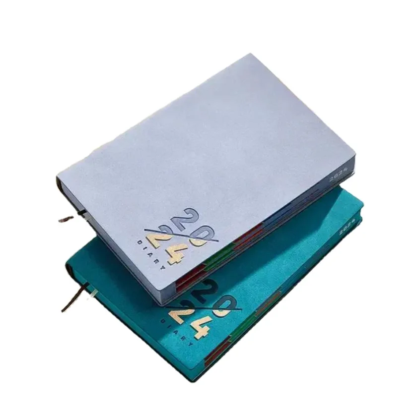 A5 Notebook with Glitter-print Cover and Elastic Strap