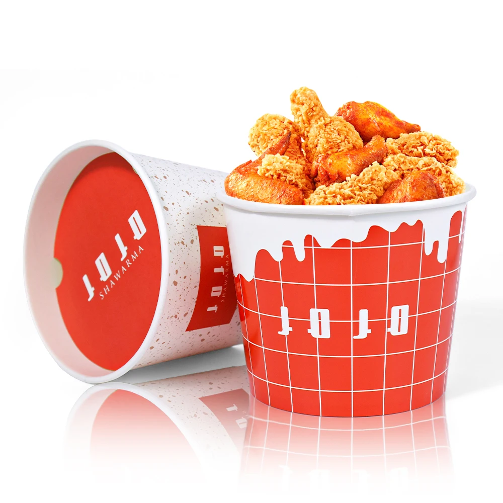 Manufactured Price food grade logo custom of KFC Paper Printed Fried Chicken Bucket