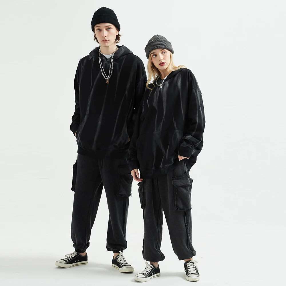 whole hip hop O-neck long casual  high quality custom printed sweatshirt fashion tie dye pure cotton hoodie