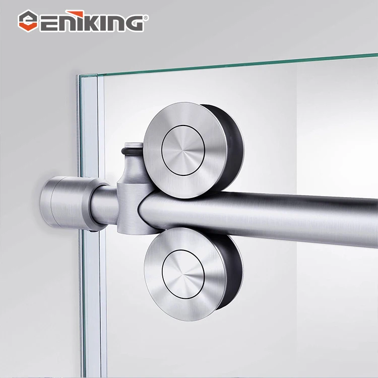 China Supplier Frameless Glass Sliding Door Rollers Wheels Accessories Shower Door Stainless Steel Rollers Fitting System