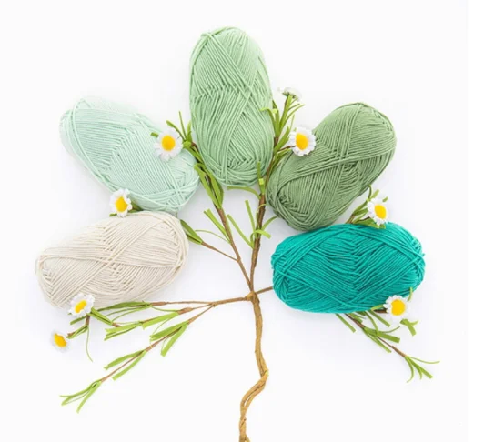 3-Light Dyed Cotton Acrylic Blend Worsted Yarn For Knitting