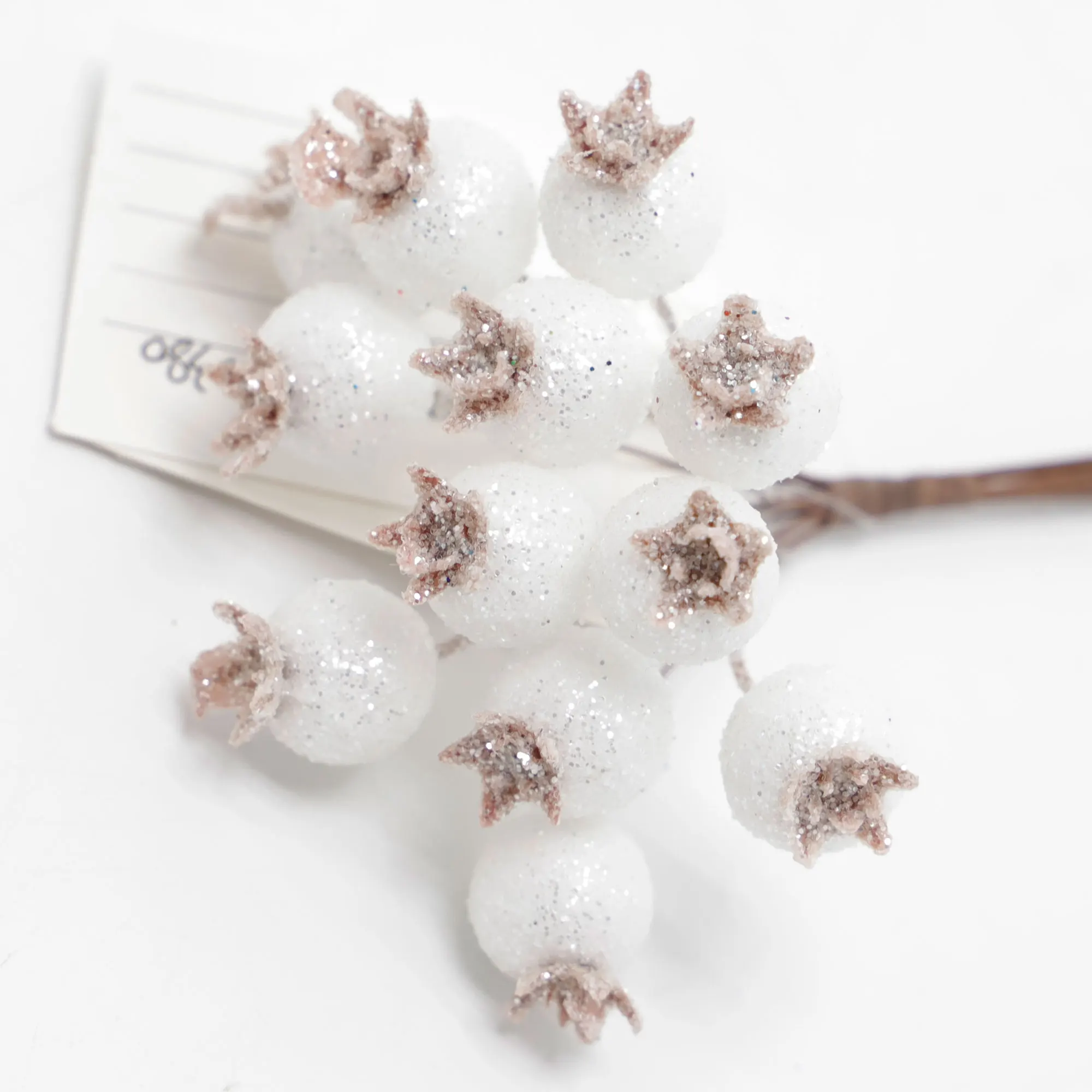 Christmas Decorations Artificial  Berries Stem Artificial White Berry Branch For Home Party Begonia fruit