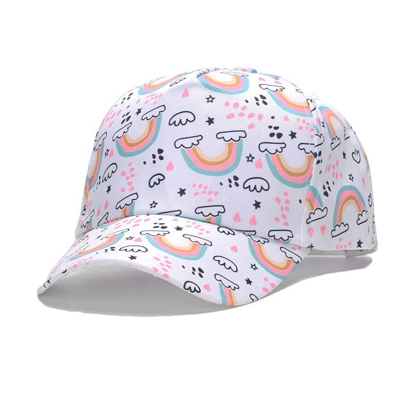 Sports Running Cap Trucker Hat Boys 100% Polyester Adults Summer Caps Female Headwear Rainbow Print Shark Truck Fruits Novelty