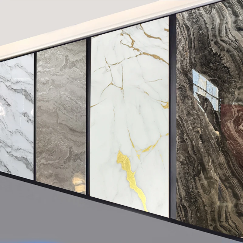 Bamboo Charcoal Wood Veneer Marble wpc pvc Wall Board with Bamboo Charcoal Veneer