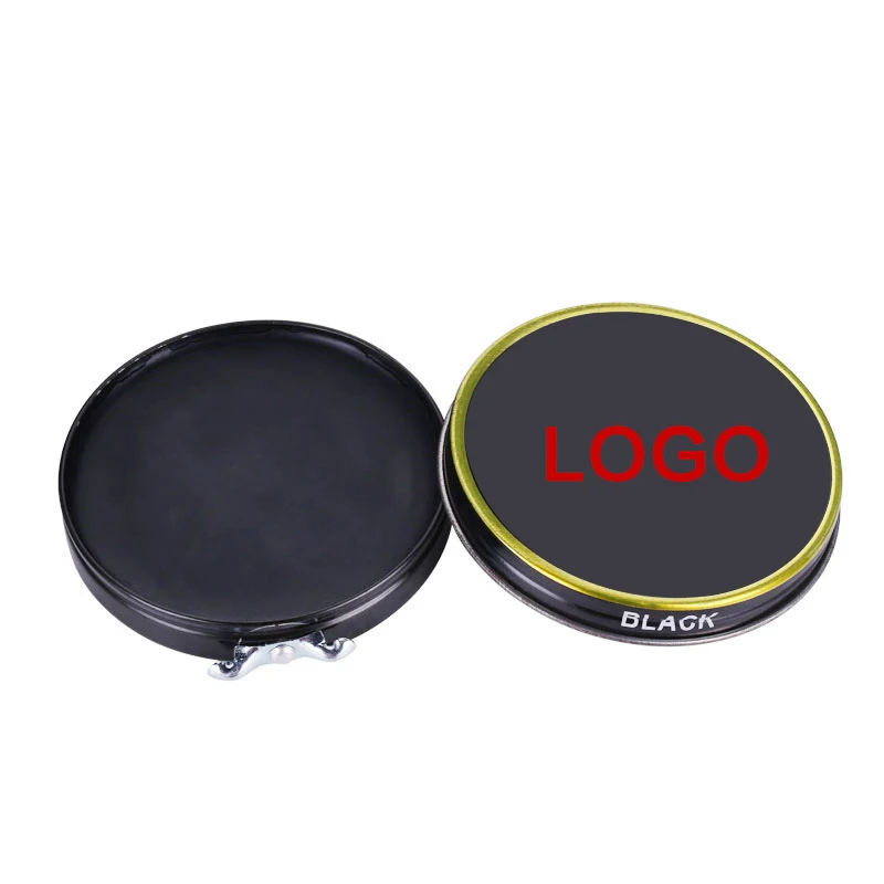 2024 OEM Multiple Sizes Round Metal Solid Shoe Wax Black Brown Iron Storage tank  Box for Shoe Polish