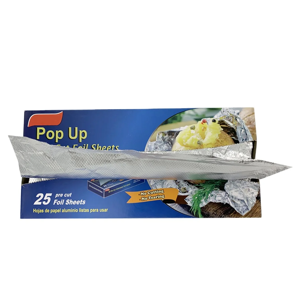 High quality Aluminium foil pop up sheets for food wrapping interfolded pop-up sheets