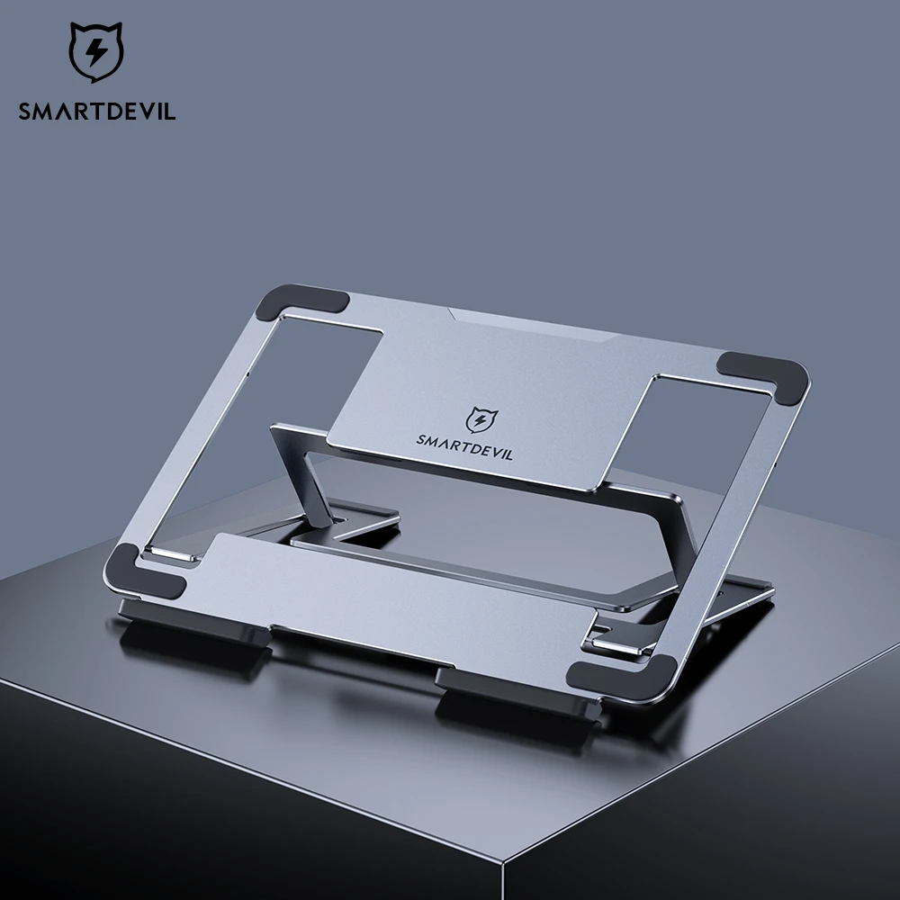 Aluminum Foldable Laptop Stand Cooler Pad For Macbook Laptop Shelf For Lenovo 6 Angles Adjustable Laptop Table Holder