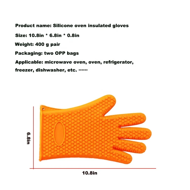 silicone grill glove Use as BBQ Meat Turner or Oven Mitts Insulation and anti-scald food silicone oven gloves