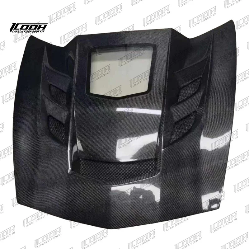 ICOOH Racing C7 Carbon Fiber Fibre Body Kit Front Engine Hood Bonnet For Chevrolet Corvette C7 2014-2019