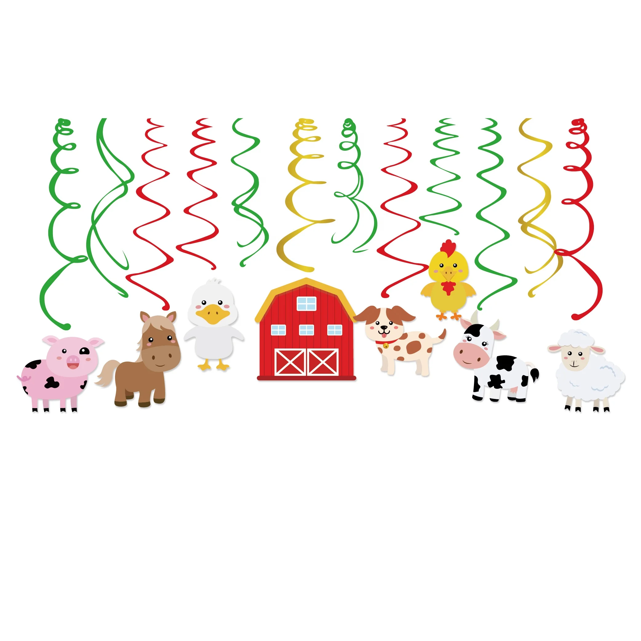 Смешная ферма HUANCAI с тематикой вечеринки в честь Дня Рождения, оптовая продажа, праздничные украшения и принадлежности с животными на ферме