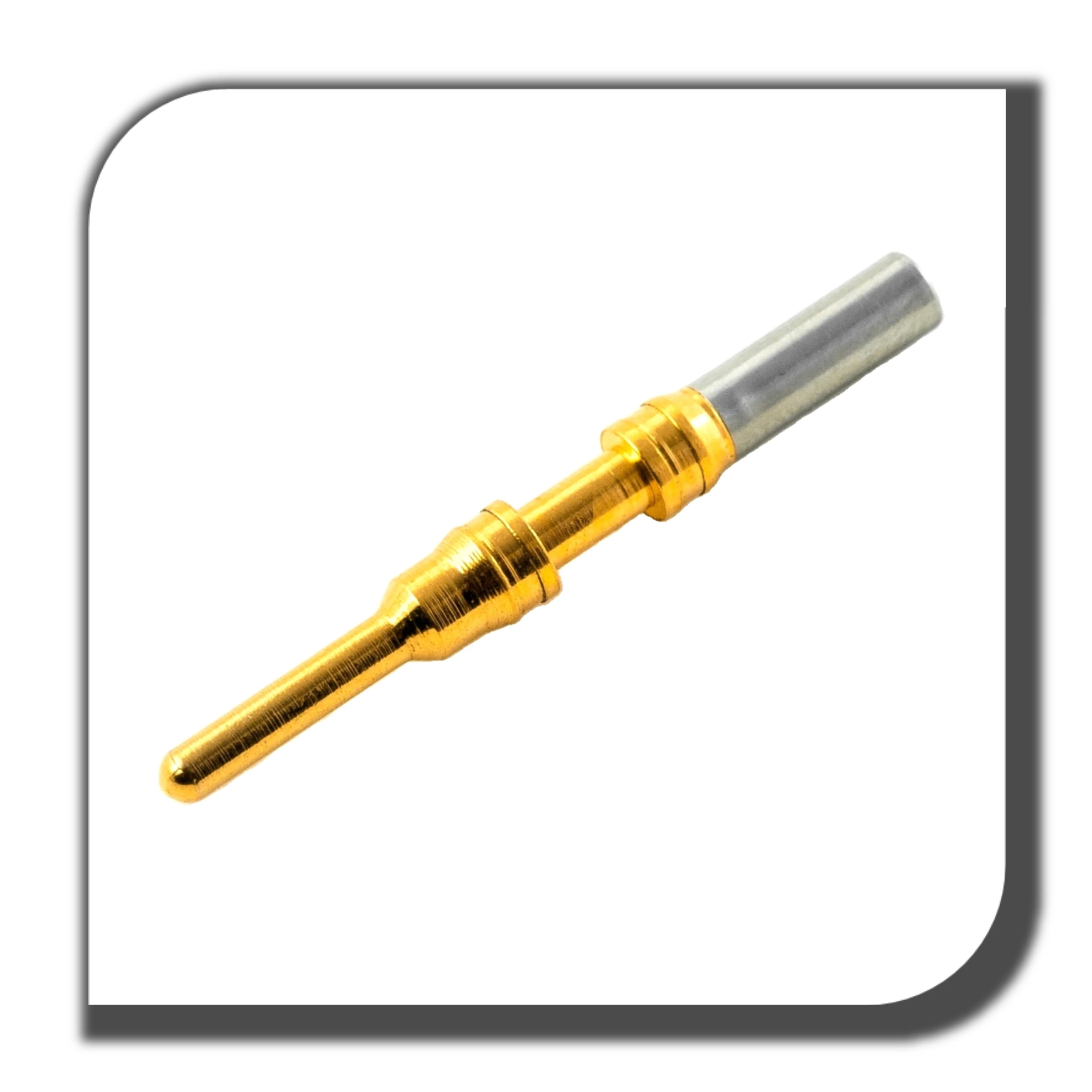 factory supply brass contact pins with spring crimp bushings for cable connector