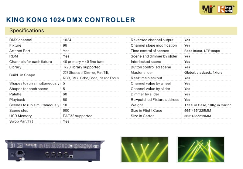 China factory PRO Stage Lighting Controller 1024 Dmx512 Console Dmx Computer Controller For Bar Disco Hotel Wedding
