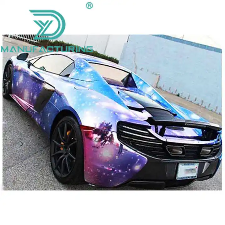 1.52X30M car full body vinyl sticker Galaxy Camouflage carbon fiber car wrap vinyl film