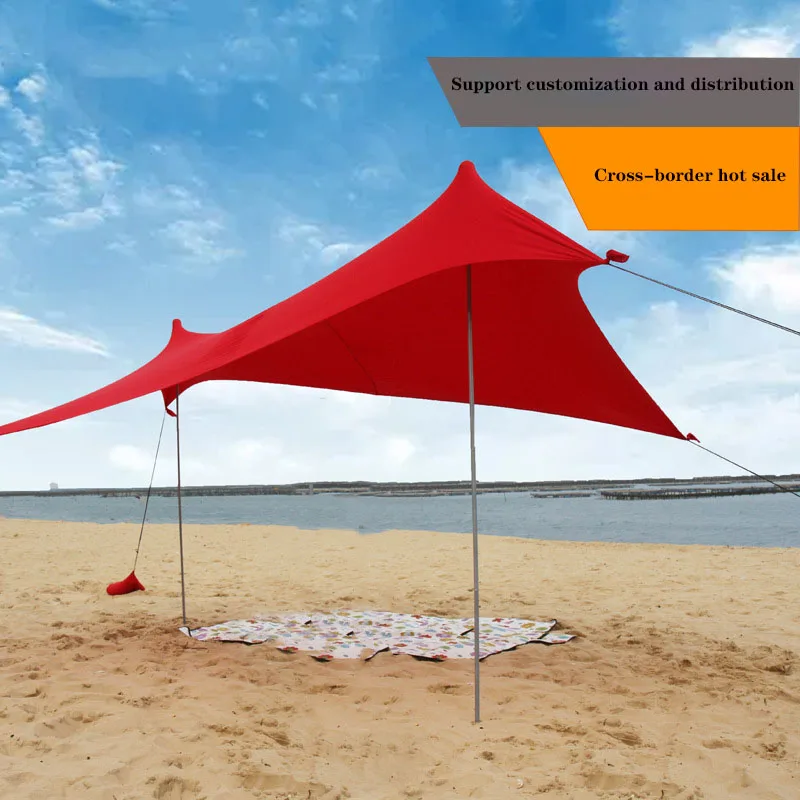 Beach tent sunshade and sunscreen canopy awning canopy anti-ultraviolet outdoor camping tent fishing