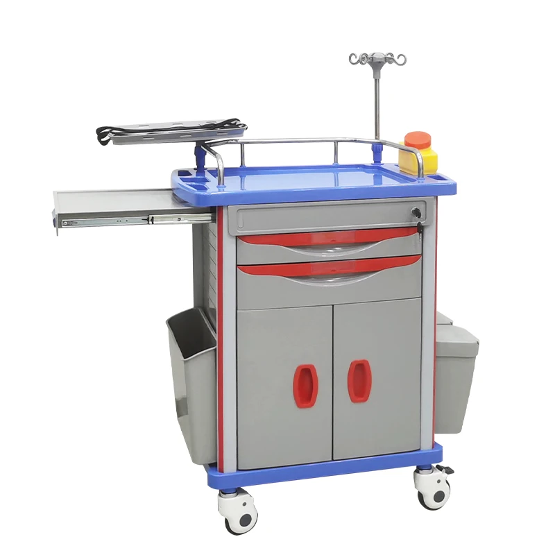 Hospital Medical ABS Nursing Treatment Trolley Cart with Drawers Beauty Salon Trolley