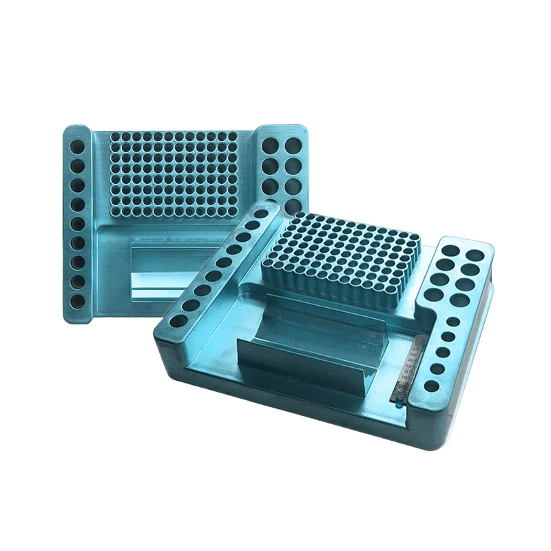 lab test tube aluminum 96 well PCR tube cooling rack